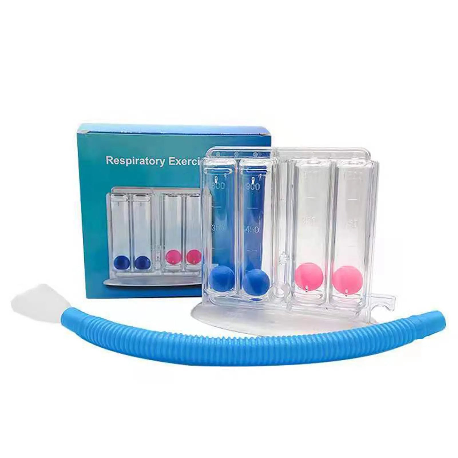 3-Ball Breathing Exerciser - Lung Capacity Trainer with Clear 3-Chamber System, Respiratory Muscle Strengthener for Asthma, COPD & Post-Surgery Recovery, Portable Incentive Spirometer for Deep Breathing Exercises
