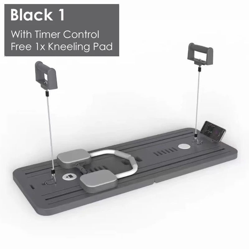 Multifunctional Abdominal Board with Resistance Bands - Portable Pilates Exercise Board for Core Strength Training, Home Gym Equipment for Full Body Workout