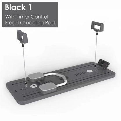 Multifunctional Abdominal Board with Resistance Bands - Portable Pilates Exercise Board for Core Strength Training, Home Gym Equipment for Full Body Workout
