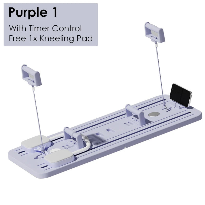 Multifunctional Abdominal Board with Resistance Bands - Portable Pilates Exercise Board for Core Strength Training, Home Gym Equipment for Full Body Workout