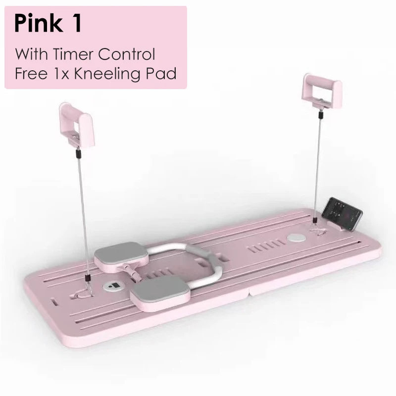 Multifunctional Abdominal Board with Resistance Bands - Portable Pilates Exercise Board for Core Strength Training, Home Gym Equipment for Full Body Workout