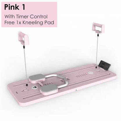 Multifunctional Abdominal Board with Resistance Bands - Portable Pilates Exercise Board for Core Strength Training, Home Gym Equipment for Full Body Workout