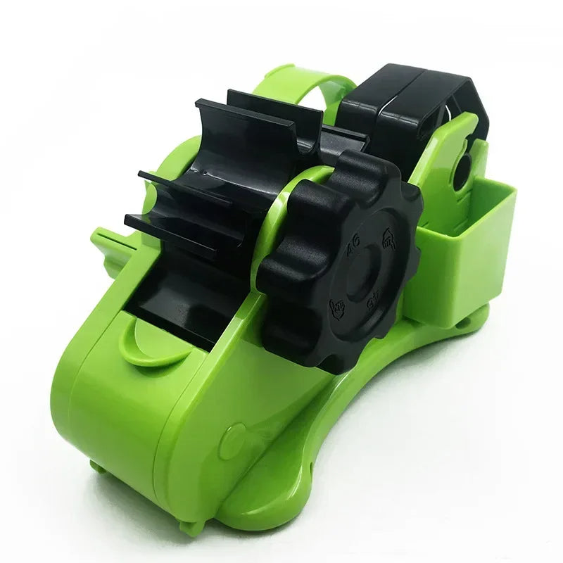 Semi-Automatic Heat Tape Dispenser with Dual Core Rotary Cutter - Professional Gift Wrapping Tool