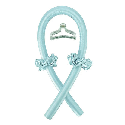 Heatless Curling Rod Headband - No Heat Overnight Hair Curler for All Hair Types - Silk Satin Ribbon Hair Styling Tool with Claw Clip