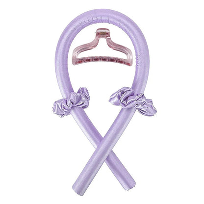 Heatless Curling Rod Headband - No Heat Overnight Hair Curler for All Hair Types - Silk Satin Ribbon Hair Styling Tool with Claw Clip