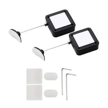 Fecho de Cabo para Controlo Remoto de Cabeceira - Corrente de Segurança Retrátil Anti-Perda de 2m para Comandos de TV, Jogos e Ar Condicionado (Pack de 2)