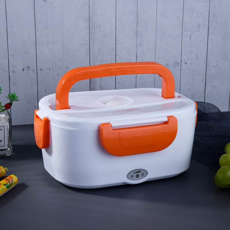 2 In 1 Lunch Box Electric PTC Heating Portable 1.5L Stainless Steel Container

