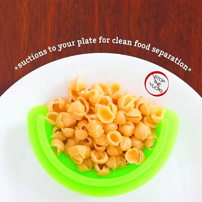 2 Pack Silicone Plate Separator Food Safe Suction Dividers For Portion Control
