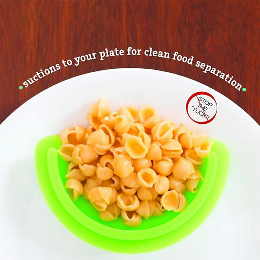 2 Pack Silicone Plate Separator Food Safe Suction Dividers For Portion Control
