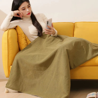 3 heat settings wearable electric heating blanket
