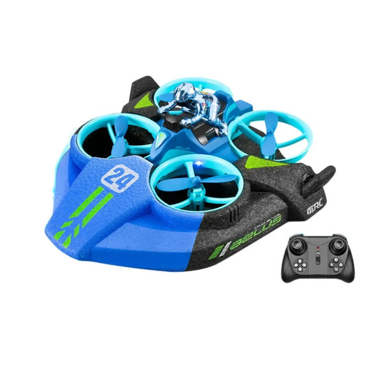 3 in 1 Mini RC Drone Quadcopter Hovercraft Boat All Terrain Remote Control Drone for Kids with Altitude Hold and 360 Degree Stunts Red
