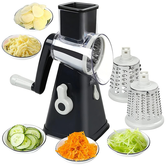 3 in 1 Rotary Cheese Grater And Vegetable Slicer Multi Functional Kitchen Tool
