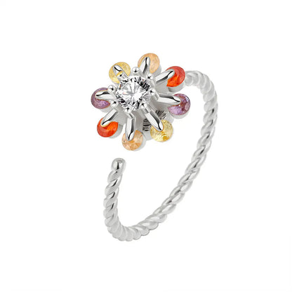 Anello Fidget Anti-Ansietà con Cristallo di Rame - Gioiello Anti-Stress Regolabile