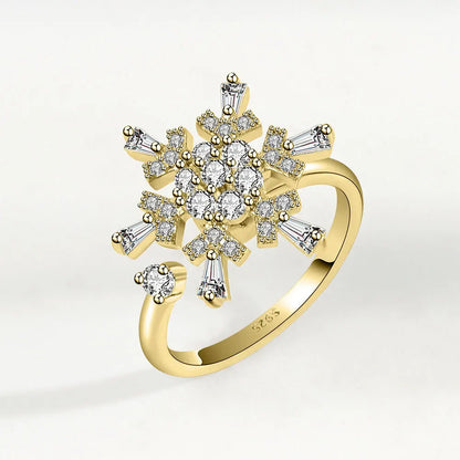 Anello Fidget Anti-Ansietà con Cristallo di Rame - Gioiello Anti-Stress Regolabile