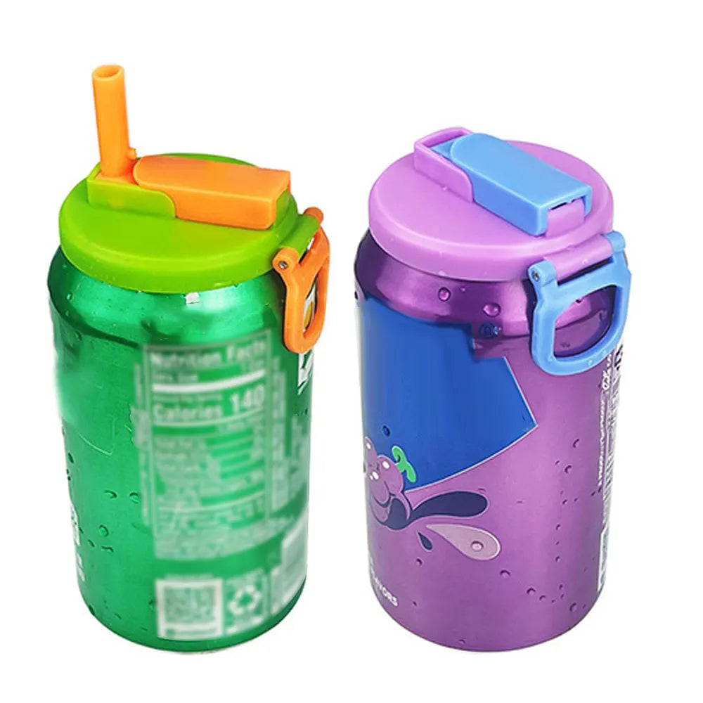 Wiederverwendbare Getr?nkedosen-Deckelabdeckung mit Silikon-Strohhalm - BPA-freie auslaufsichere Dosenabdeckungen für Standard 12oz-Dosen