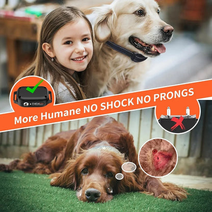 No Shock Dog Training Collar with Remote - 3300ft Range Vibration Collar for Dogs, 9 Adjustable Levels, Waterproof Rechargeable Humane Pet Training Collar with Beep Mode and Safety Lock