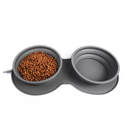 Premium Silikon faltbarer Langsamfresser-Haustier-Napf - BPA-frei zusammenklappbarer Reise-Hunde- und Katzen-Napf mit Anti-Würgen-Design