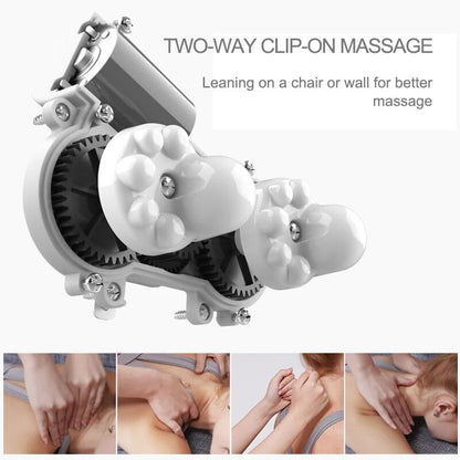 U-Shaped Shiatsu Neck Massager Pillow with Heat - Deep Tissue Kneading Massage, Rechargeable Portable Travel Pillow with Auto-Shutoff