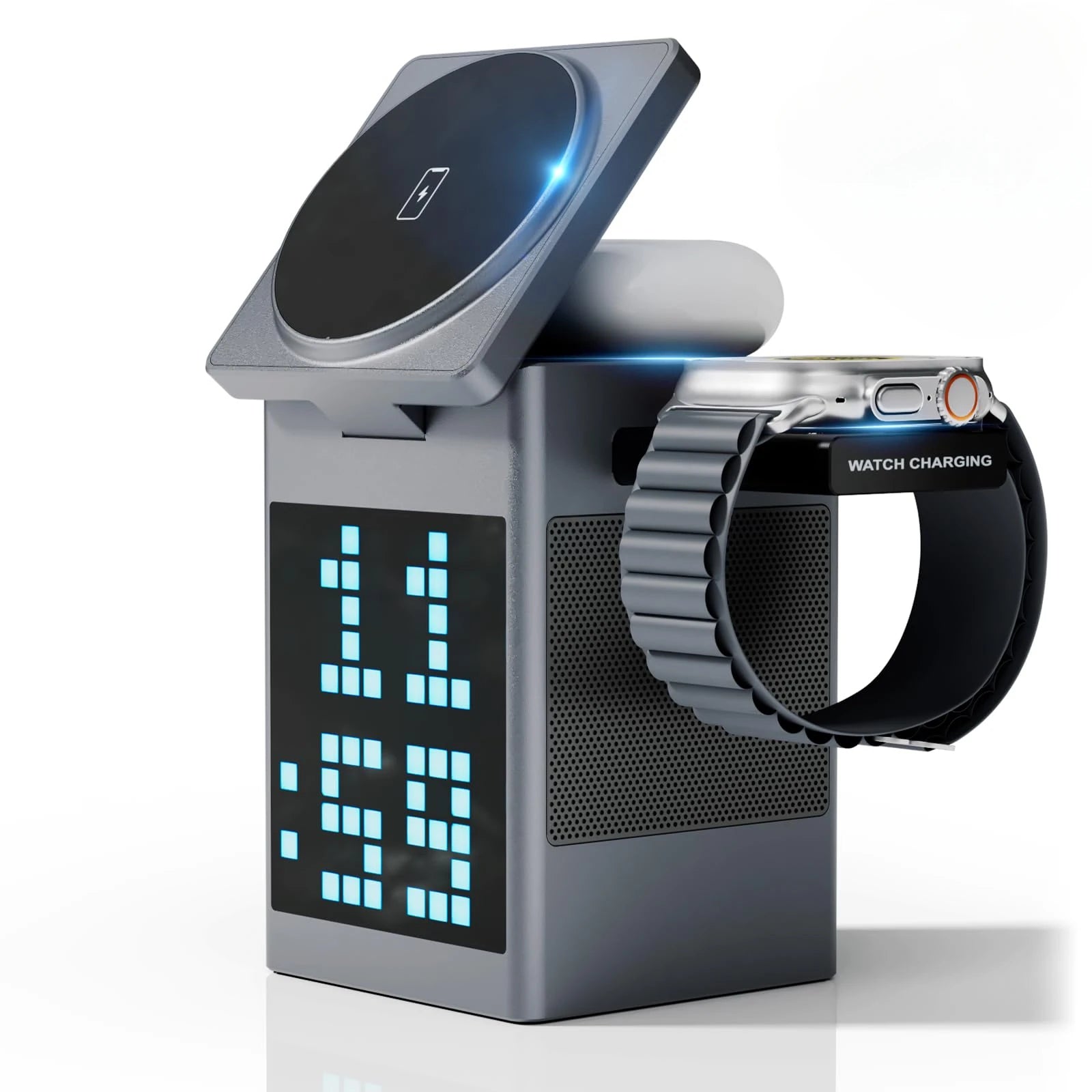 6 In 1 Magnetic Wireless Charger And Speaker For Multiple Devices
