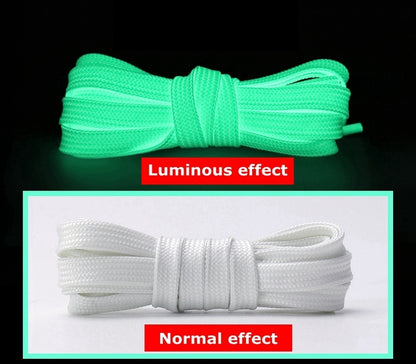 Glow in The Dark Fluorescent Shoelaces - Luminous Neon High Visibility Shoe Laces for Sneakers and Casual Shoes