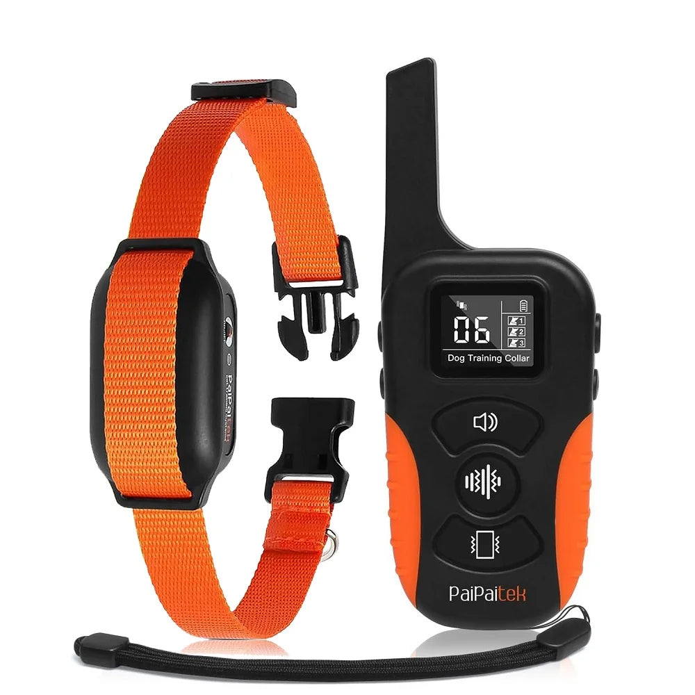 No Shock Dog Training Collar with Remote - 3300ft Range Vibration Collar for Dogs, 9 Adjustable Levels, Waterproof Rechargeable Humane Pet Training Collar with Beep Mode and Safety Lock