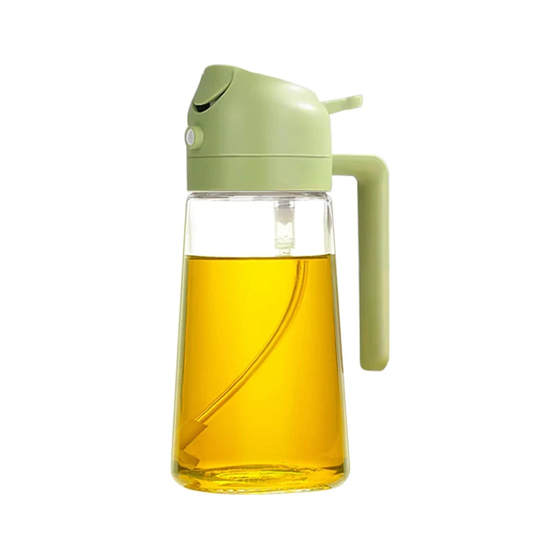 Botol Semprot dan Dispenser Minyak 2 in 1 - Alat Semprot Minyak Dapur Fungsi Ganda dengan Corong Tuang untuk Memasak, Memanggang, dan Menghidangkan Salad