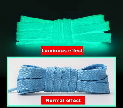 Glow in The Dark Fluorescent Shoelaces - Luminous Neon High Visibility Shoe Laces for Sneakers and Casual Shoes