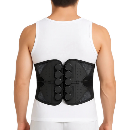 Adjustable Double Pull Lumbar Support Belt Unisex Back Brace for Posture Correction and Pain Relief
