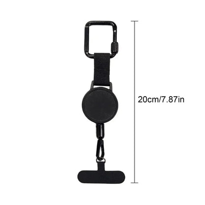 Anti Theft Cell Phone Retractable Lanyard with Carabiner Clip Universal Hands Free Tether for Outdoor Activities
