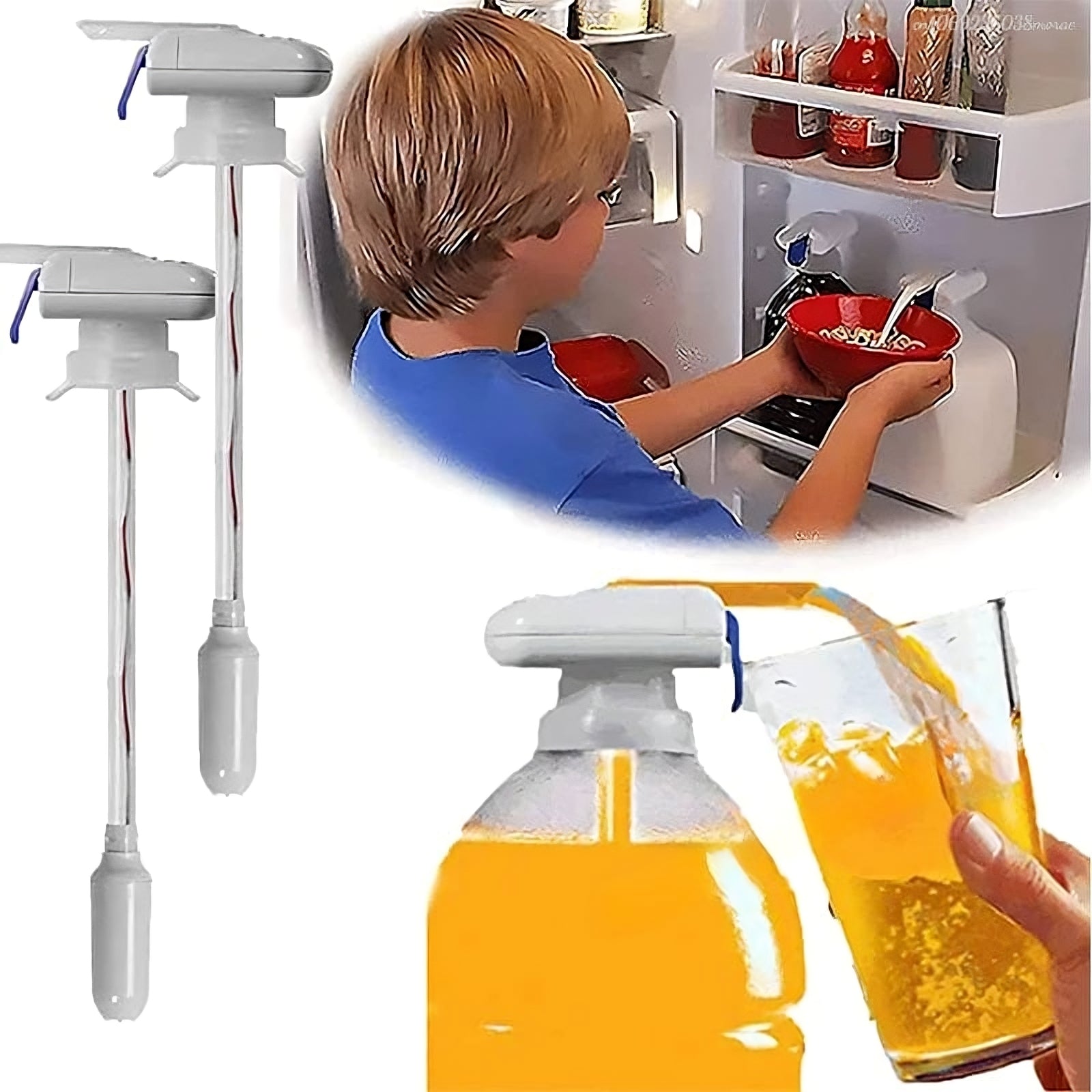 Automatischer Milchspender, freihändiger elektrischer Wasserhahn für Getränkekrüge und -flaschen, Blau