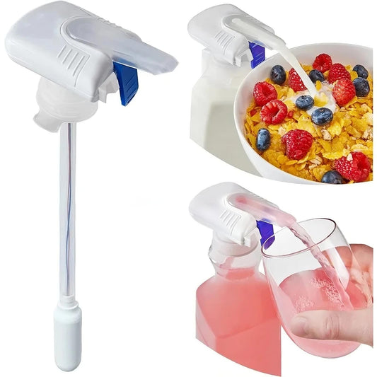 Automatic Milk Dispenser Hands Free Electric Tap for Beverage Jugs and Bottles White
