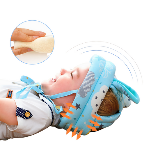 Baby Toddler Safety Anti-Collision Helmet Soft Head Protection for Crawling Walking Standing Blue
