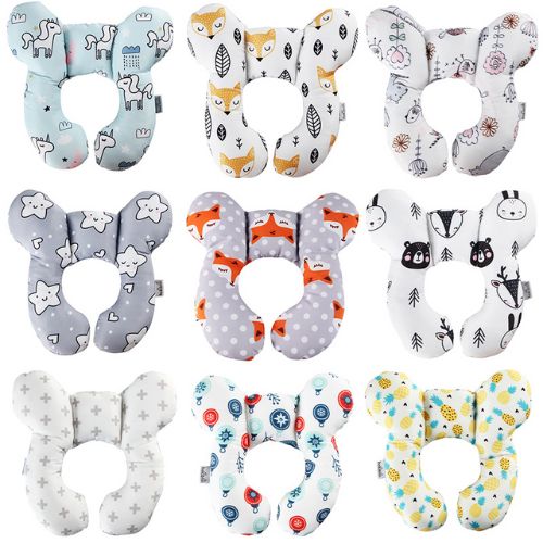 Baby Travel Pillow U Shape Infant Head and Neck Support for Car Seat and Stroller Blue

