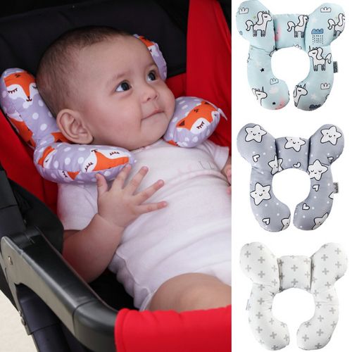 Baby Travel Pillow U Shape Infant Head and Neck Support for Car Seat and Stroller Pink
