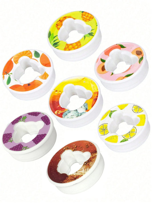 Bear Fruit Flavor Pods Zero Sugar Zero Calorie Scent Pods for Water Bottles 5 Piece Fruit Flavor Ring Set Compatible with 650ml Flavored Water Bottles
