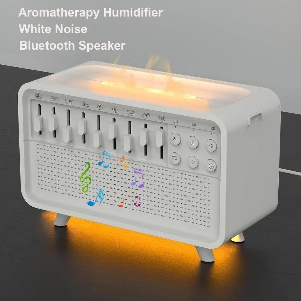 Pelembap Udara Bluetooth 3 in 1 dengan Lampu Malam dan Kabut Dingin Ultrasonik White Noise untuk Kamar Tidur, Kamar Bayi, dan Kantor
