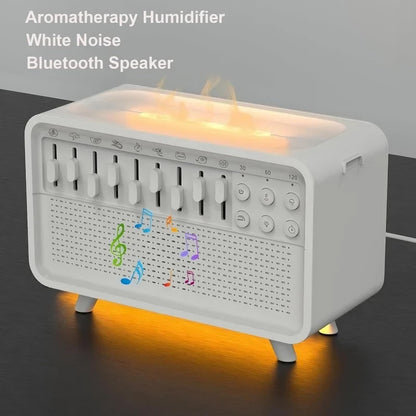 Bluetooth 3 in 1 Humidifier with Night Light and White Noise Ultrasonic Cool Mist Sleep Aid for Bedroom Nursery and Office
