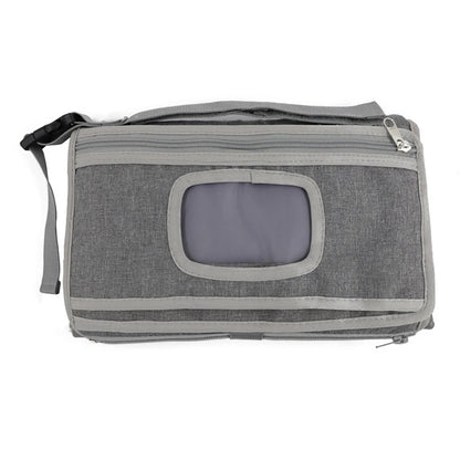 Built in Pillow Portable Baby Changing Pad Waterproof Foldable Diaper Mat with Stroller Strap
