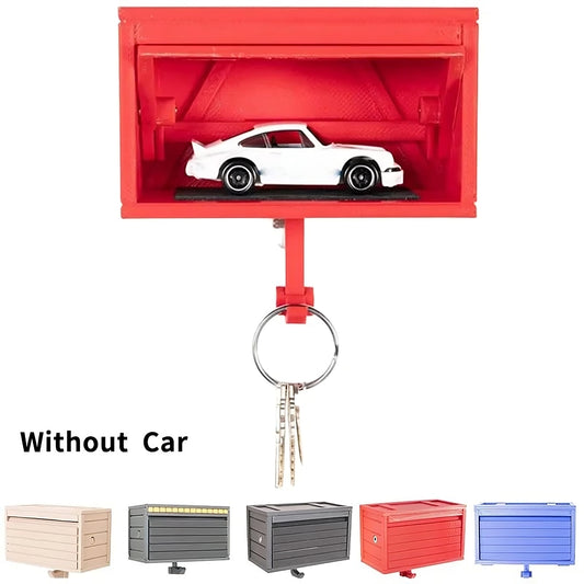 Car Garage Key Holder with Opening Door 3D Printed Wall Mounted Key Organizer for Car Enthusiasts
