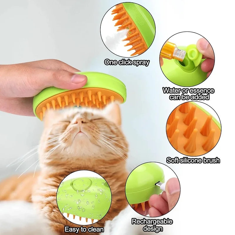 Kedi Bakım Buharlı Fırçası
