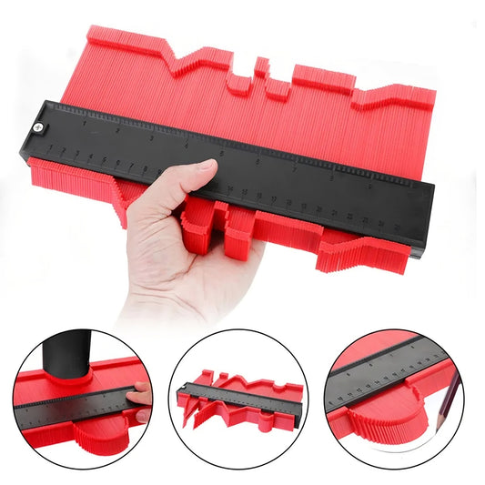 Contour Gauge Profile Duplicator Precise Shape Copying Tool for Woodworking Tile Cutting and Flooring Black
