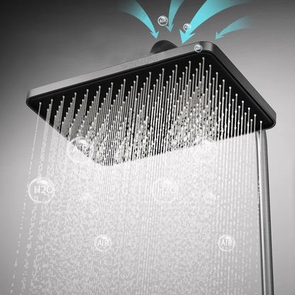 Digital Temperature Luxury Thermostatic Shower System Piano Key Controls with Ambient LED Lighting
