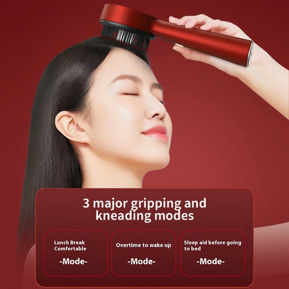 Electric Scalp Hair Massager with Red Light Therapy and Oil Applicator for Full Hair Growth
