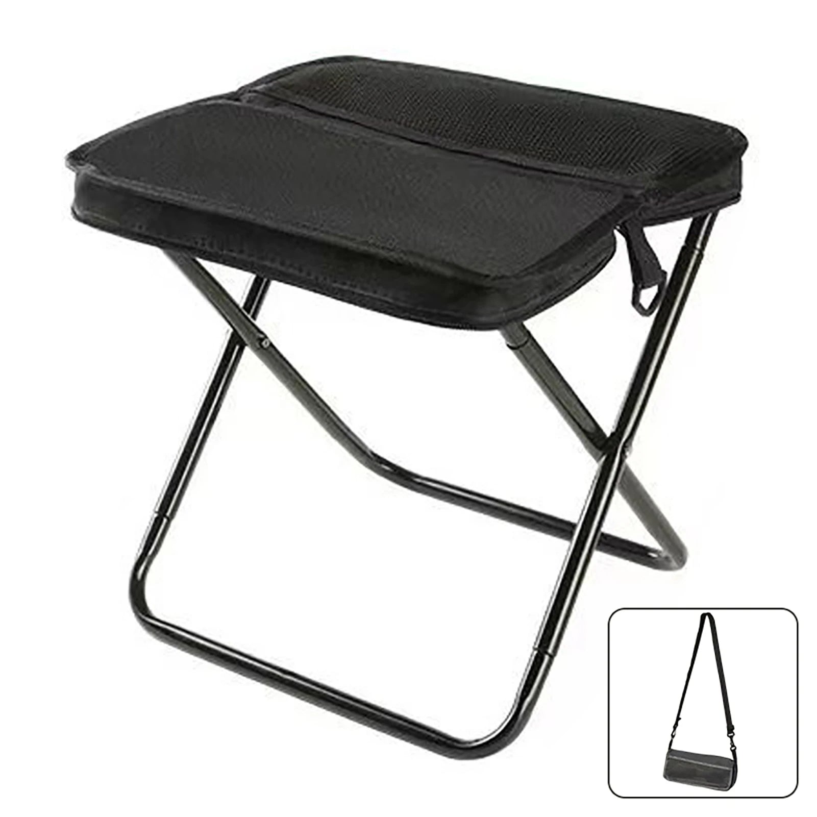 Foldable Backpack Stool Portable 2 in 1 Lightweight Camping Chair with Storage Bag for Outdoor Activities General
