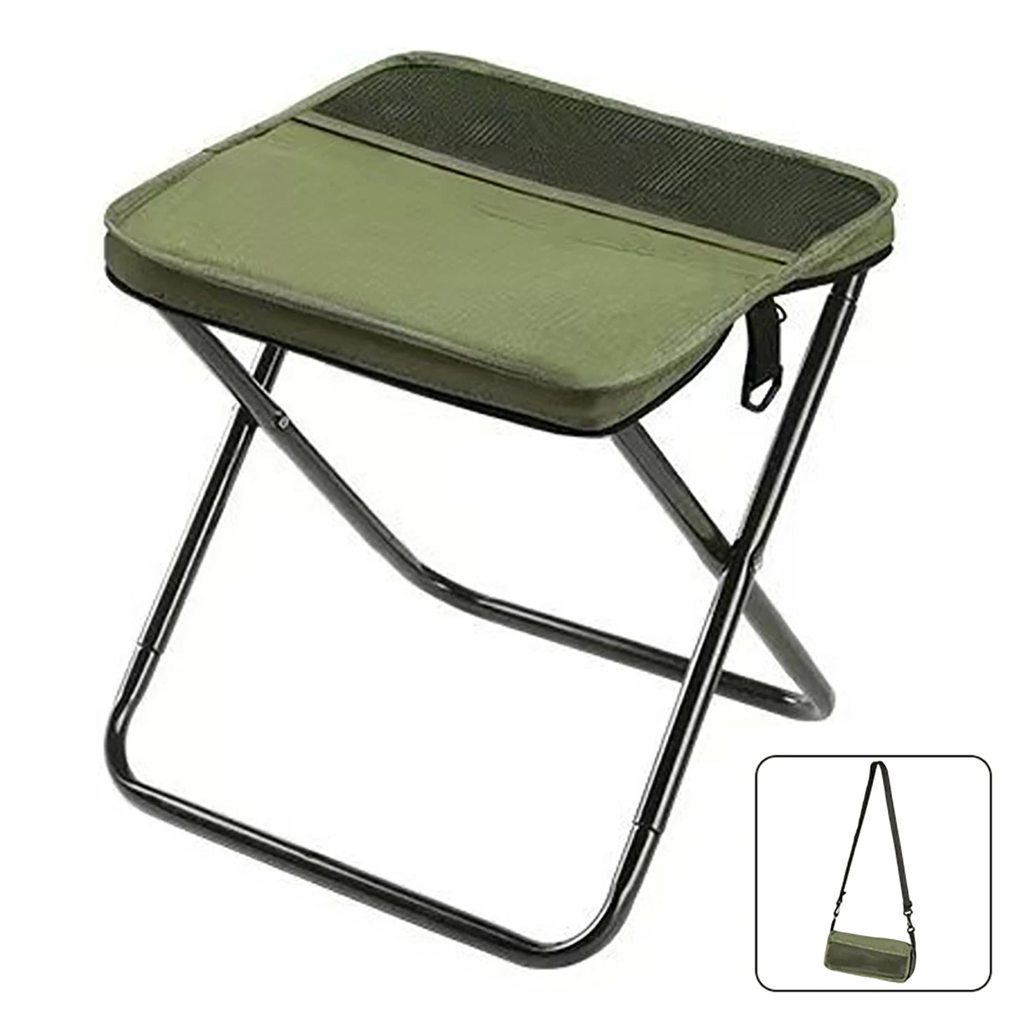 Foldable Backpack Stool Portable 2 in 1 Lightweight Camping Chair with Storage Bag for Outdoor Activities Multi Color

