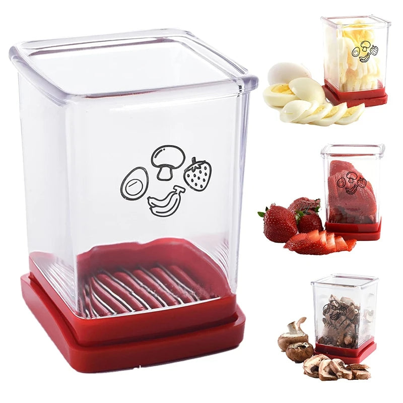 Fruit Vegetable Egg Speed ​​Slicer виготовлений з міцних високоякісних матеріалів, призначений для швидкого нарізання фруктів, овочів і яєць, компактний і простий у використанні.
