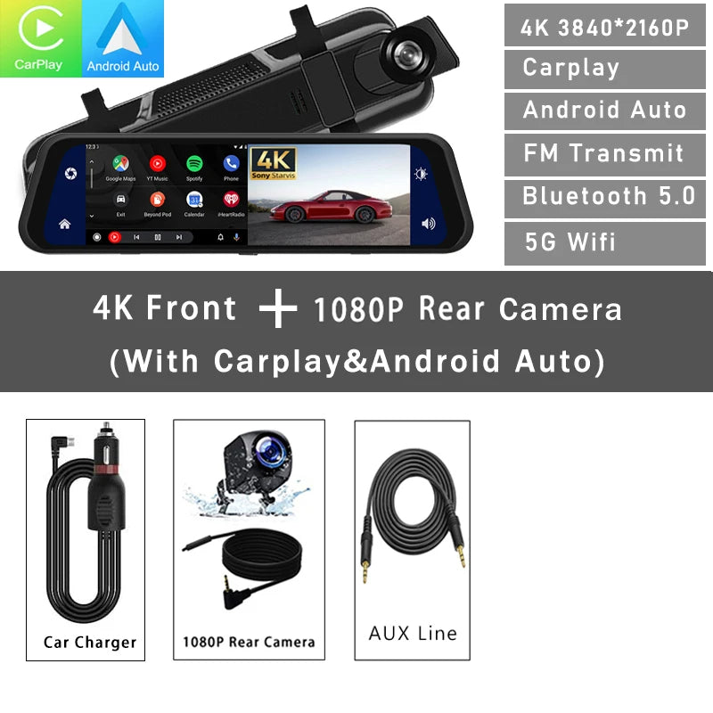 Full HD Aynalı Araç Kamerası Ekranı
