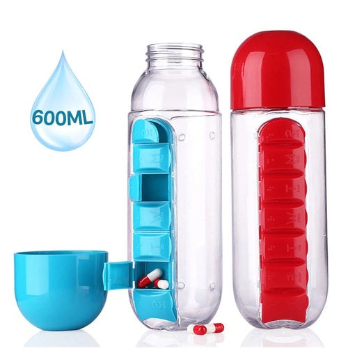 Water Bottle With Pill Organizer
