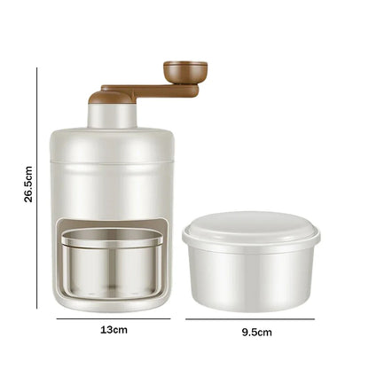 Hand Crank Portable Slushie Maker Manual Ice Crusher for Snow Cones and Frozen Drinks
