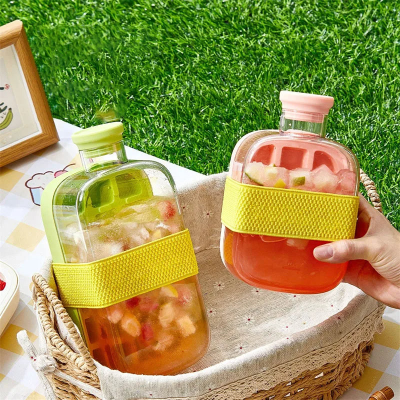 Ice Maker 2 in 1 Touch Free With Ice Cube Tray Straw and Lid

